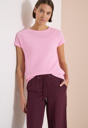 Cecil, T-SHIRT MIT BOATNECK IM AJOUR-LOOK - T-Shirt basic - light blush rose