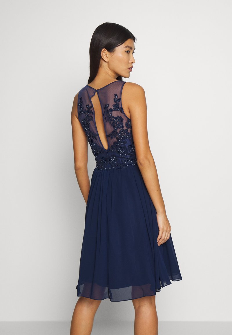 Mascara Robe De Soiree Navy Bleu Marine Zalando Fr