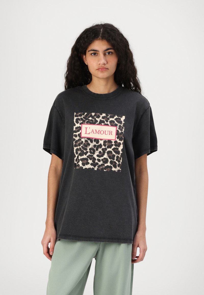 ONLY ONLFLEUR LIFE TEE - Tričko s potlačou - black