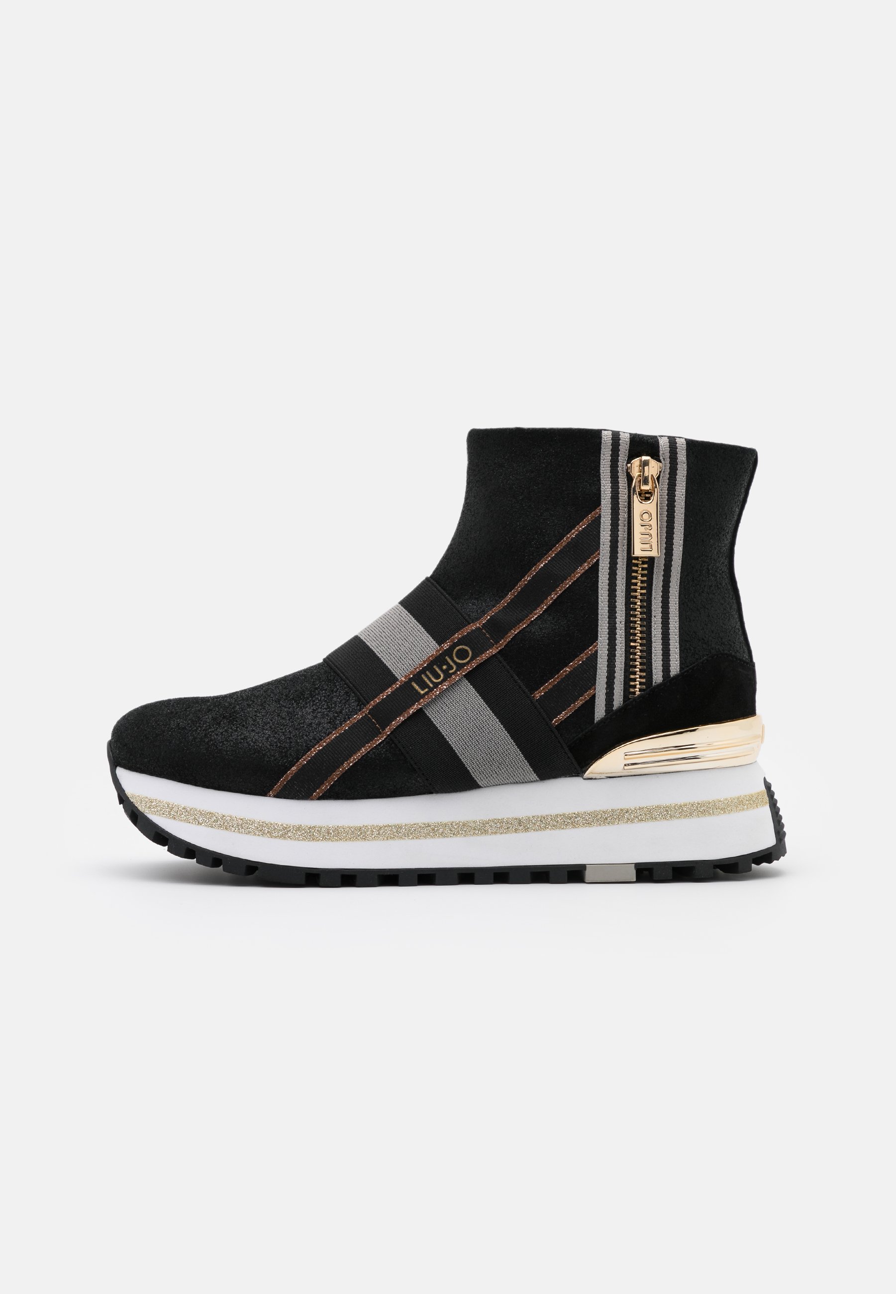 Liu.Jo Veterboot KELLY 06 Creme Leer-Satijn Combi - Bormans Modeschoenen