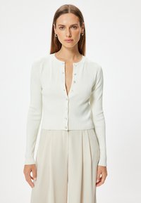 ROUND NECK - Cardigan - white