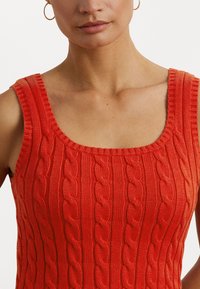 Lauren Ralph Lauren Cable Knit Sleeveless Jumper - Top - bright vermilion