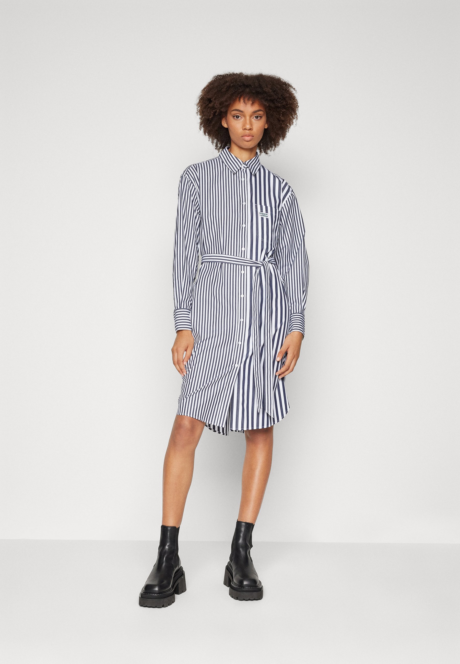 【LACOSTE】 ★ Belted Shirt Dress ★ Cotton 100% Lacoste | Linen and Cotton Belted Shirt Dress | Women