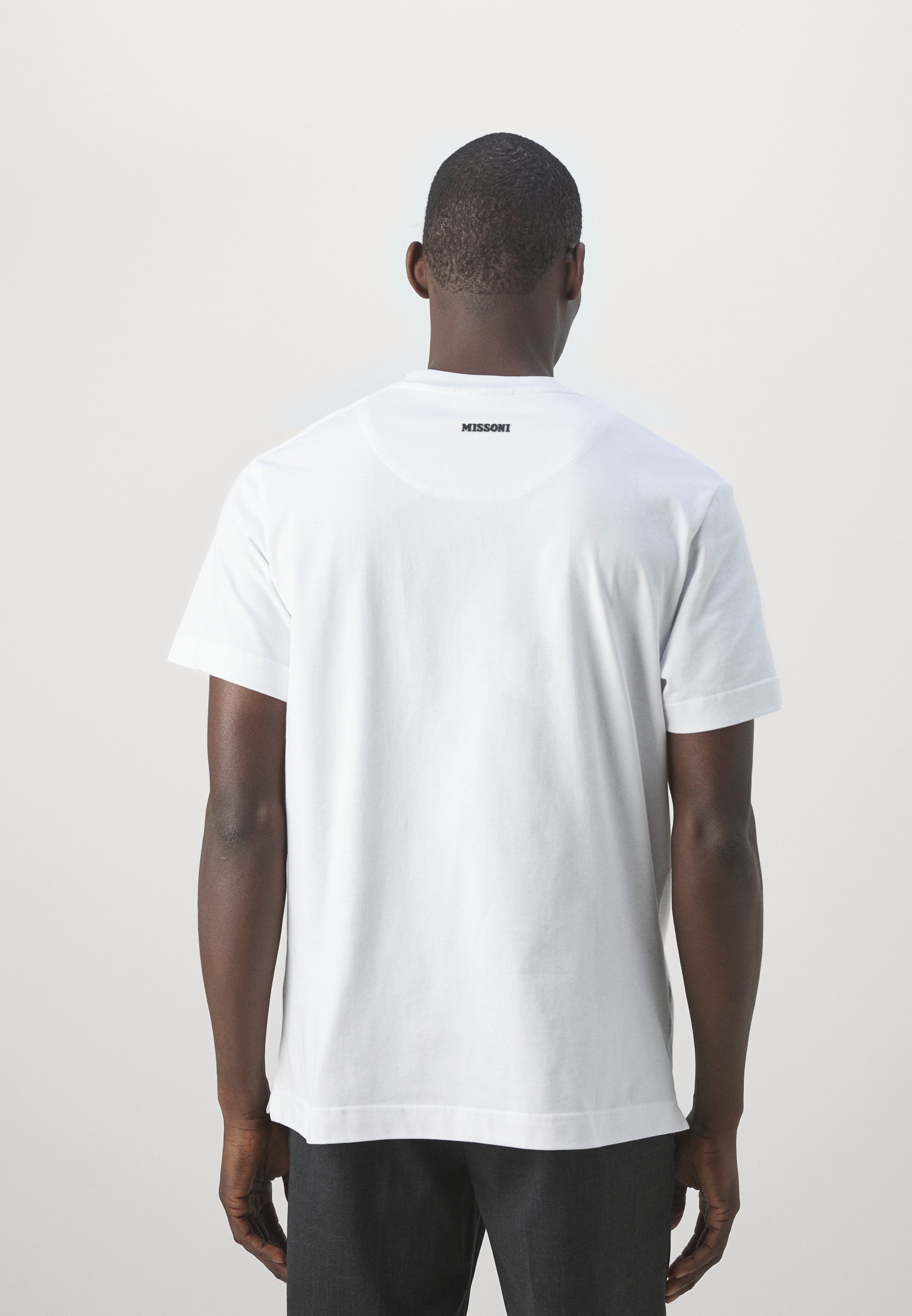 Missoni SHORT SLEEVE - Print T-shirt - white/green/brown