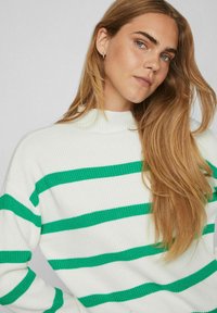 VILA VIRIL MOCK NECK  - Pullover - white alyssum