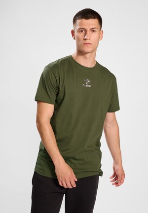 HMLACTIVE BEE CO S/S - T-shirt basique - olive night