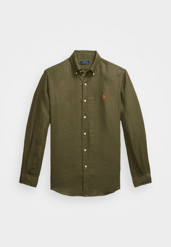 CUSTOM FIT LINEN SHIRT - Shirt - new olive4