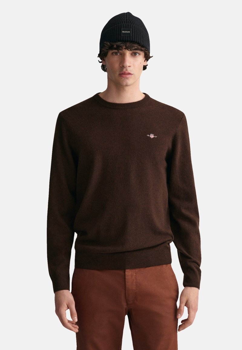 GANT SUPERFINE CREW NECK - Strickpullover - braun