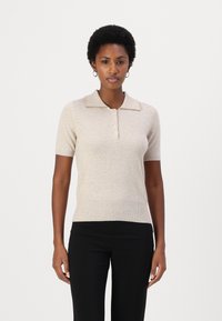 pure cashmere SHORT SLEEVES - Pulover - oatmeal