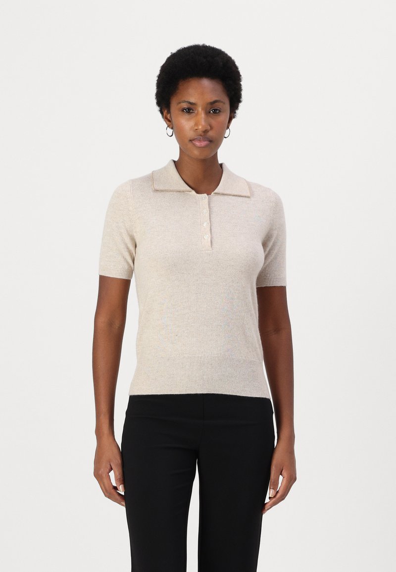 pure cashmere SHORT SLEEVES - Pulover - oatmeal