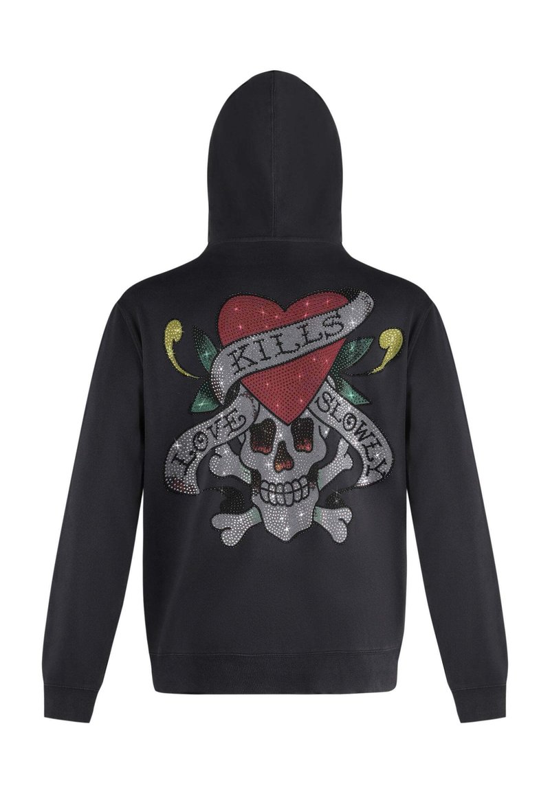 Ed Hardy MENS LOVE KILLS SLOWLY DIAMANTE ZIP THROUGH Sudadera - Main Image