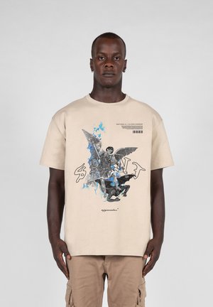 Print T-shirt - wet sand