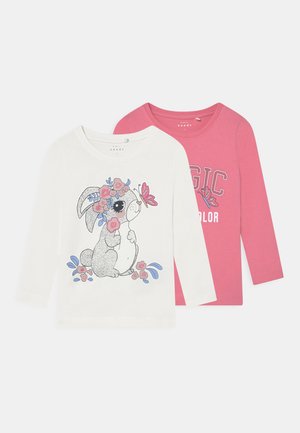 NMFVEEN 2 PACK - Top s dlouhým rukávem - chateau rose/white alyssum