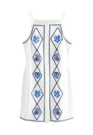 TALL FIT - EMBROIDERED MINI  - Hverdagskjole - white