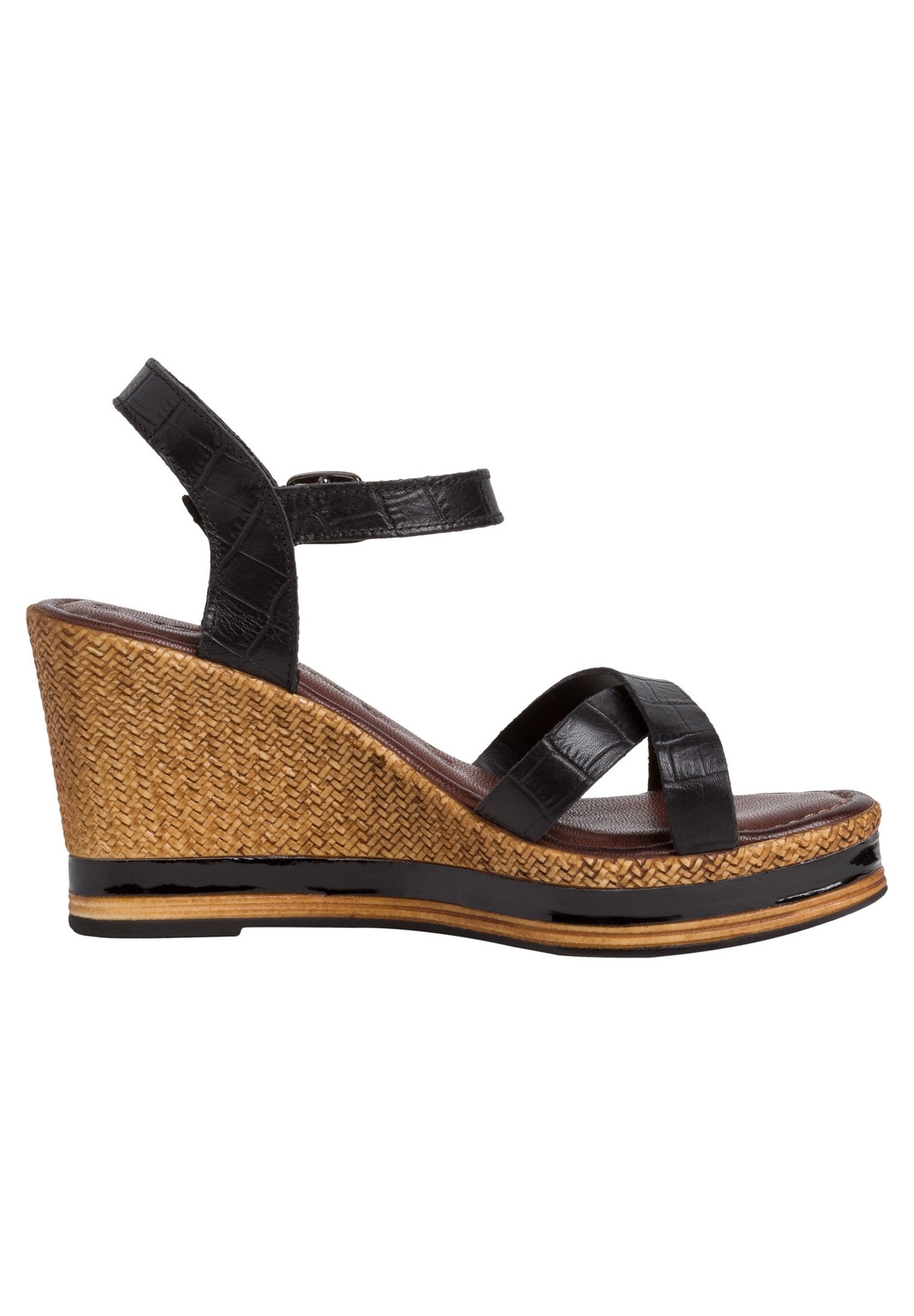 Tamaris Sandalen met sleehak - black/Zwart - Zalando.nl