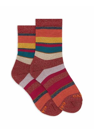 CORTE RIGHE EFFETTO SCINTILLANTE - Socken - red
