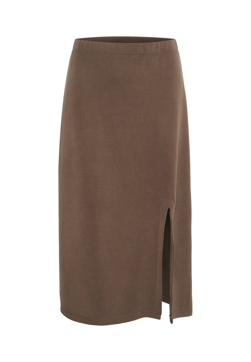 My Essential Wardrobe A-lijn rok donkerbruin