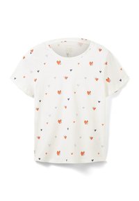 TOM TAILOR T-Shirt print - offwhite red heart design