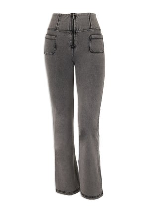 WRUP - Jeggings - light grey seams black