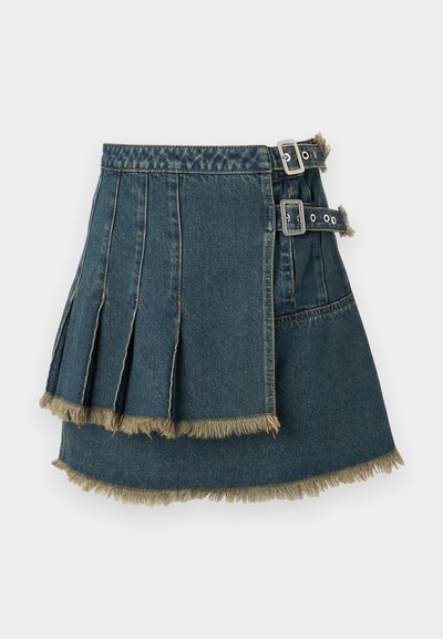 Feng Chen Wang PLEATED SKIRT - Minisukňa - blue
