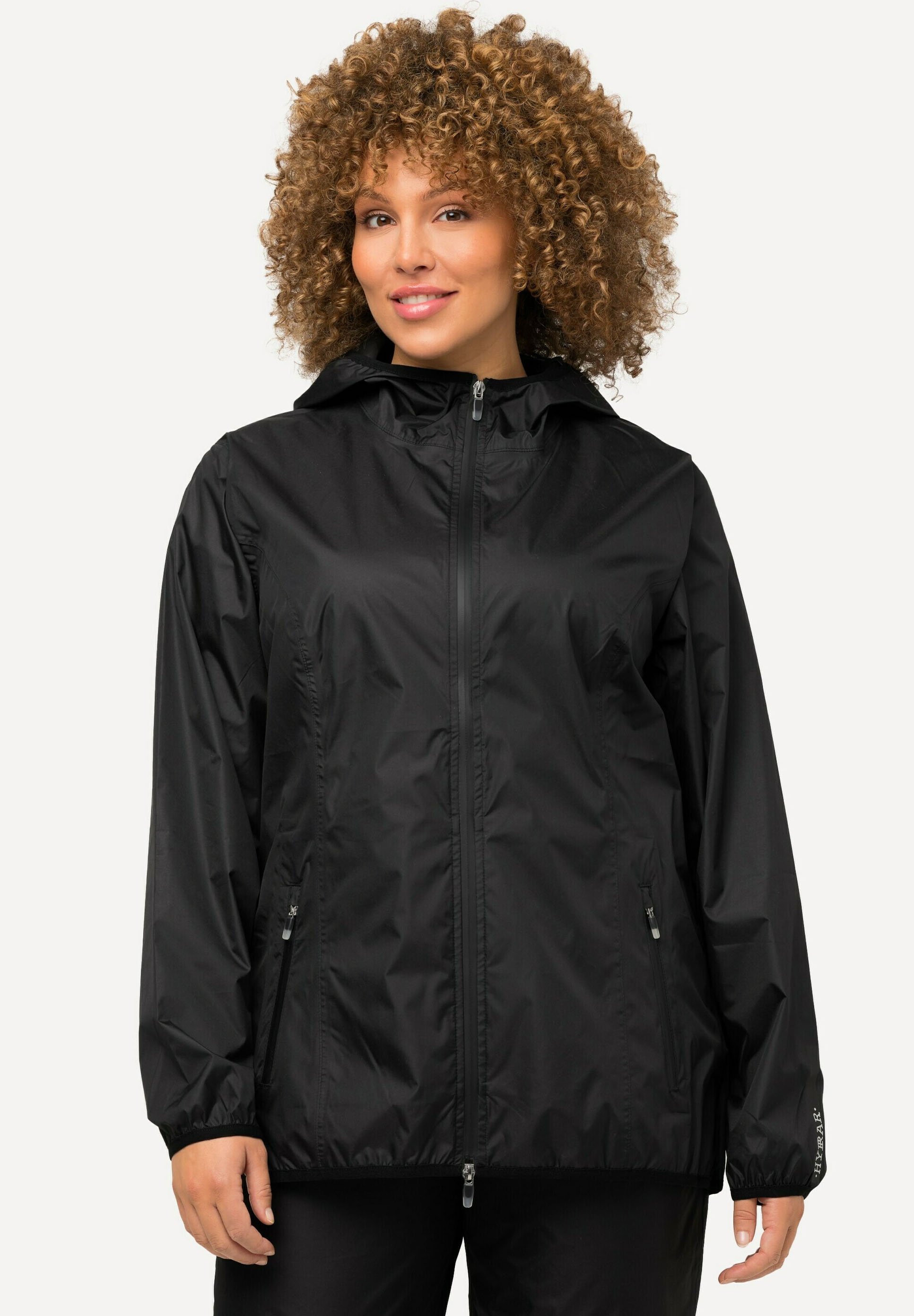 Veste à Capuche Femme Grandes Tailles Ulla Popken - Imperméable, Mémoire De Forme, Coupe-vent, Poches Zippées