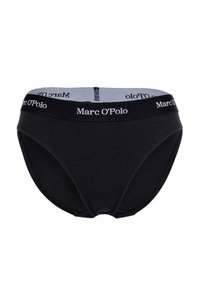 Zwarte katoenen slips met een zachte tailleband met het 'Marc O'Polo' logo in het wit. Glad textuur en klassiek ontwerp.