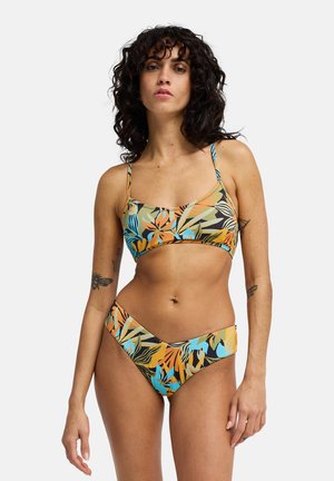 LACE UP TRILET DES TROPIQUES - Πάνω μέρος μπικίνι - black pebble