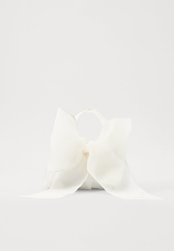 SHEER BOW CLUTCH - Handbag - pearl