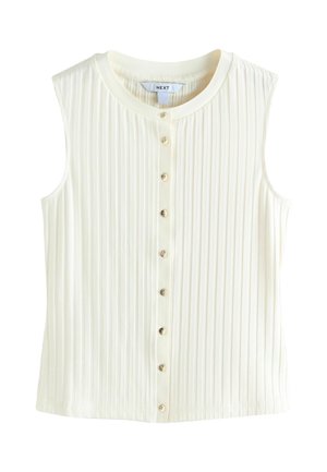 REGULAR FIT - BUTTON THROUGH SLEEVELESS. - Top - ecru