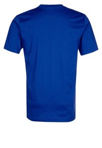 Kortärmad t-shirt i solid kungligt blå bomull, med en klassisk rund halsringning och en avslappnad passform med en sl ät textur.