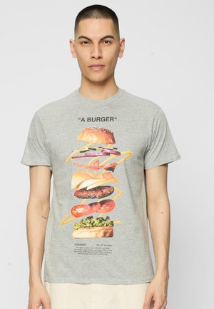A BURGER - T-Shirt print - heather grey