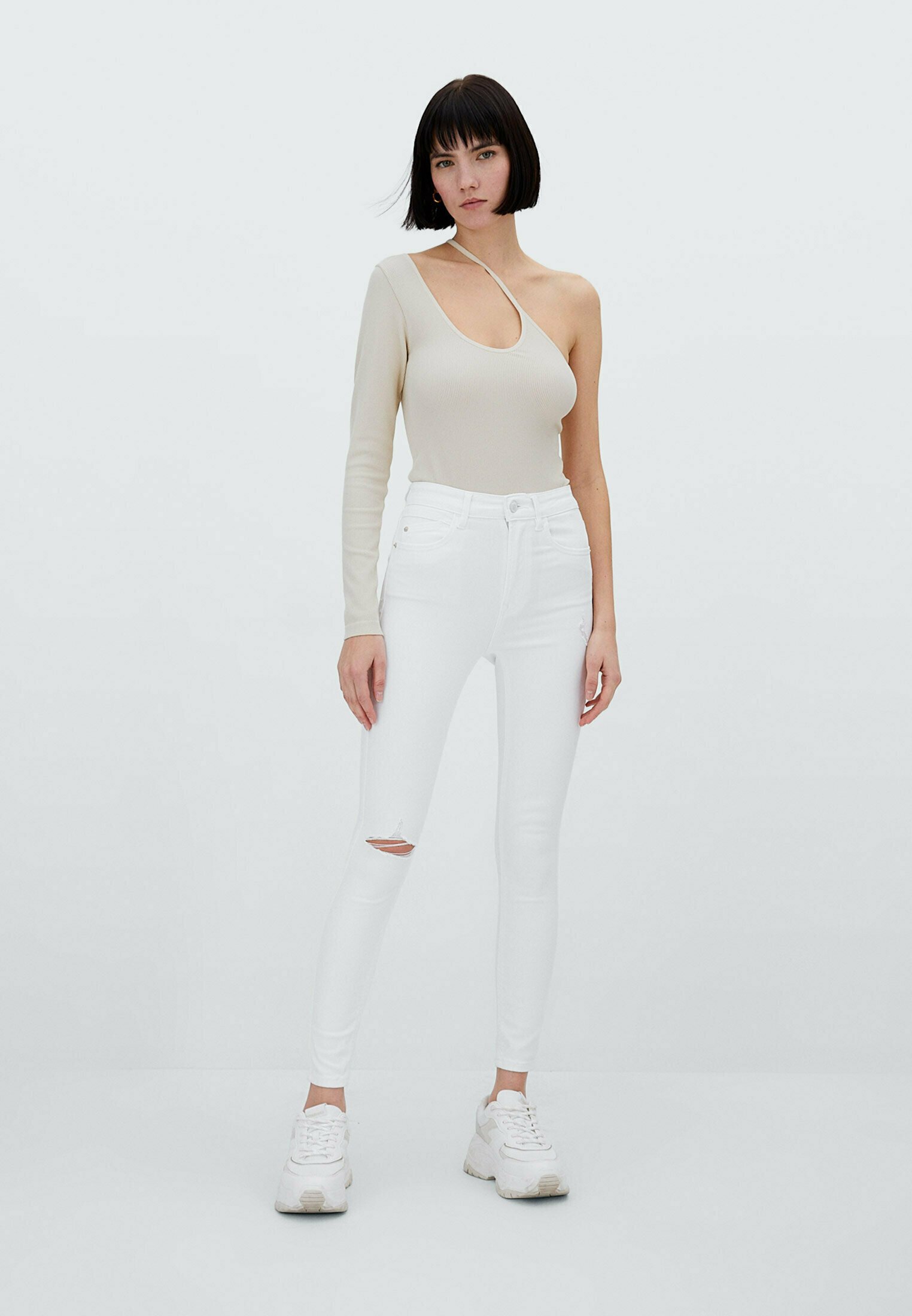 Stradivarius REGULAR WAIST - Jeans Skinny Fit - white/bianco - Zalando.it