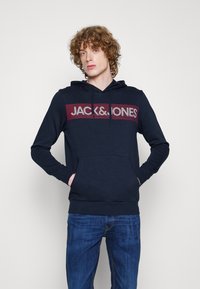 Jack & Jones JJECORP LOGO  - Kapucni - navy blazer