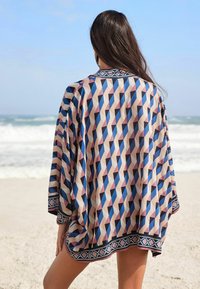Next GEOMETRIC PRINT KIMONO STANDARD - Ljetna jakna - ecru navy
