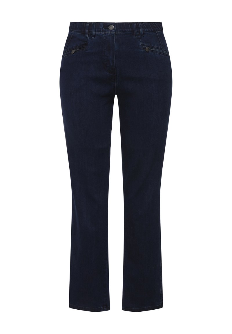 Ulla Popken - Jeans stretch da donna, regular fit Blu (bleached 92) 46 IT : Ulla Popken