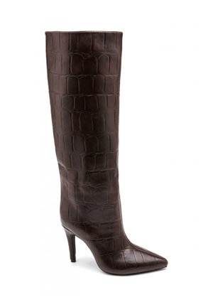 Bottes à talons hauts - marron chocolat