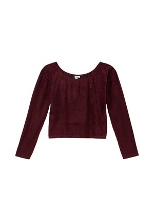 Langarmshirt - bordeaux