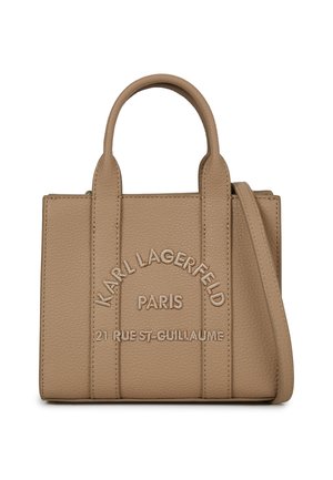 SQUARE TOTE - Cross body bag - nougat