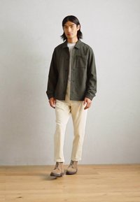 Lindbergh CROPPED LENGTH OVERSHIRT JACKET - Skraistė  - dark khaki melange