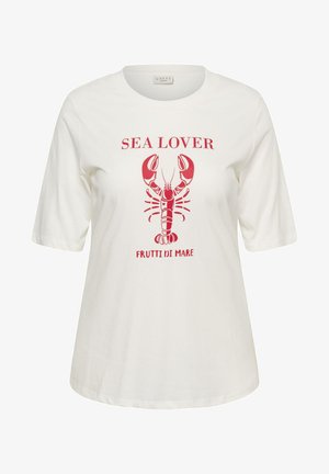 Kaffe Curve, KCALANA T-SHIRT - T-shirt imprimé - chalk