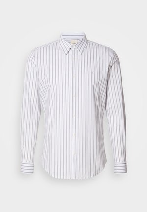 Calvin Klein MULTI STRIPE STRETCH SLIM - Vapaa-ajan kauluspaita - gray marble