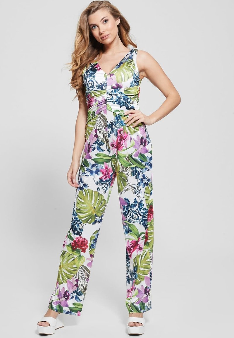 Guess SS COWL POPLIA OVERALL Jumpsuit gemustert multicolor
