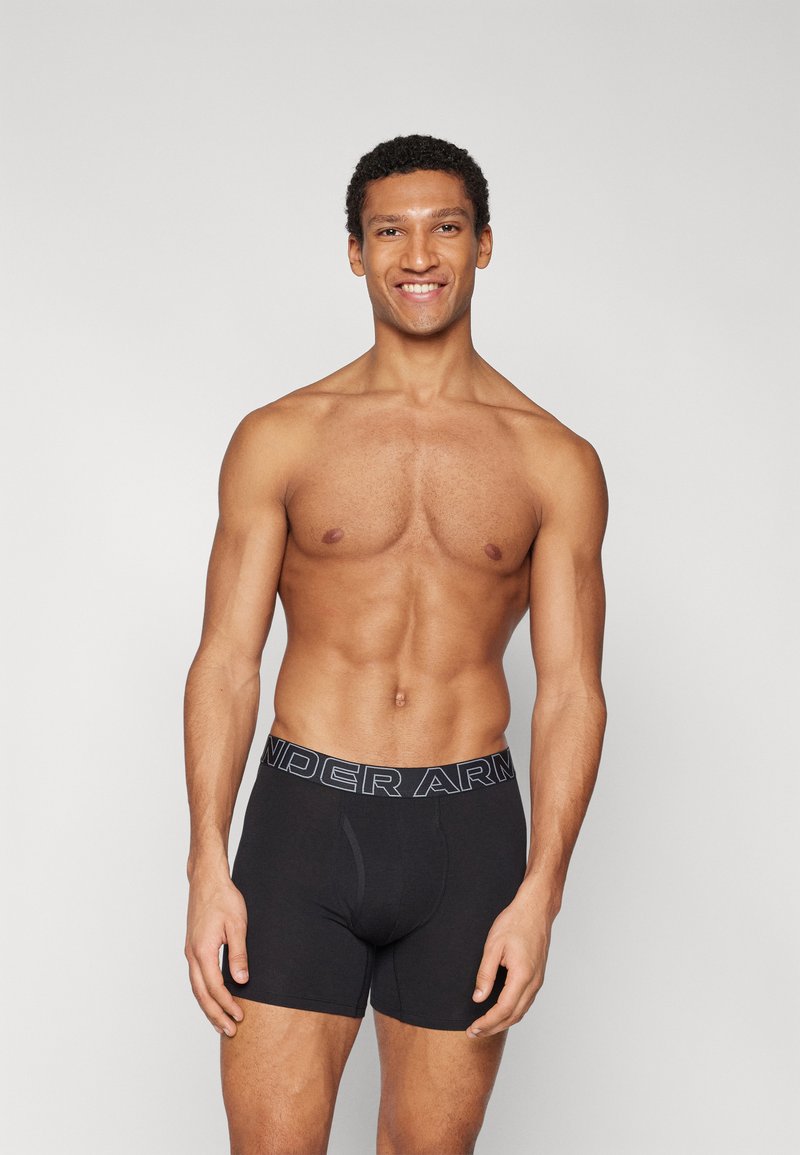 Under Armour - UNDERWEAR BOXERS PERFORMANCE COTTON 3 PACK - Bikses - black, Palielināt