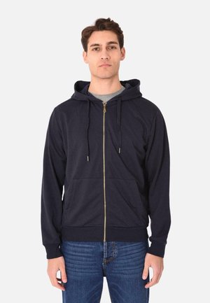 CON CAPPUCCIO - Felpa con zip - blu