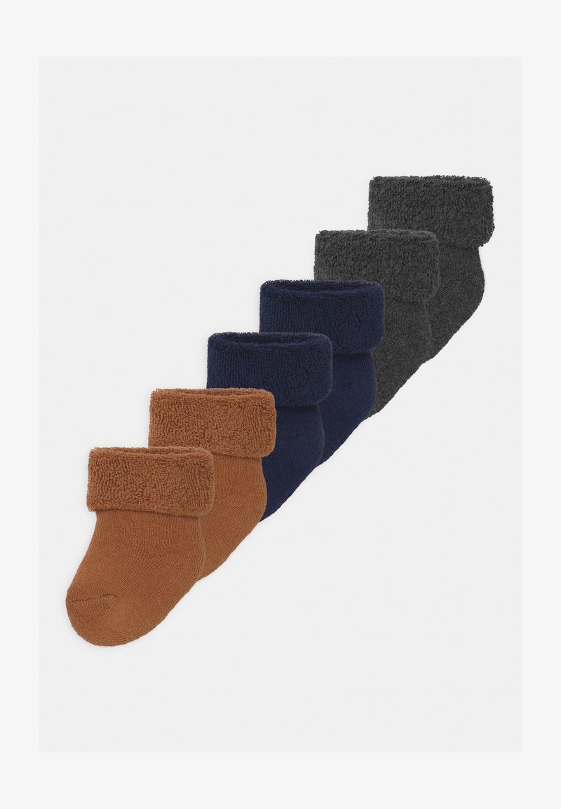 Ewers NEWBORN UNISEX 6 PACK - Meias - grey/dark blue/mustard yellow