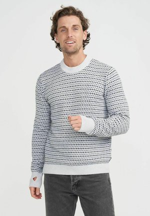 Holebrook MATS CREW - Strickpullover - marble grey navy