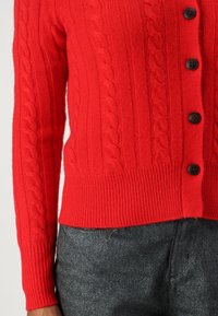pure cashmere CLASSIC CABLE CARDIGAN - Kardigán - red