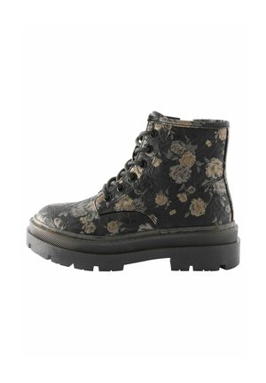 Stivaletti stringati - black floral