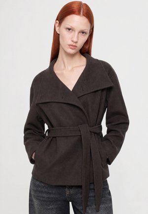 Gina Tricot, HIGH NECK - Късо палто - dark green