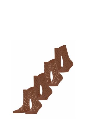 FINE DOT 4-PACK - Socken - rosewood